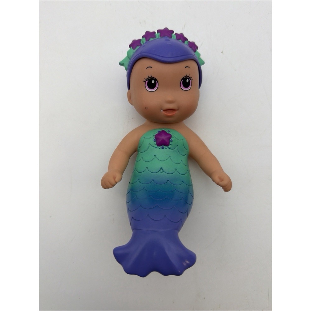 2010 LAUER/JUST PLAY WEE WATER BABIES SPLASH MERMAID WATER FILLED DOLL PINK EYES